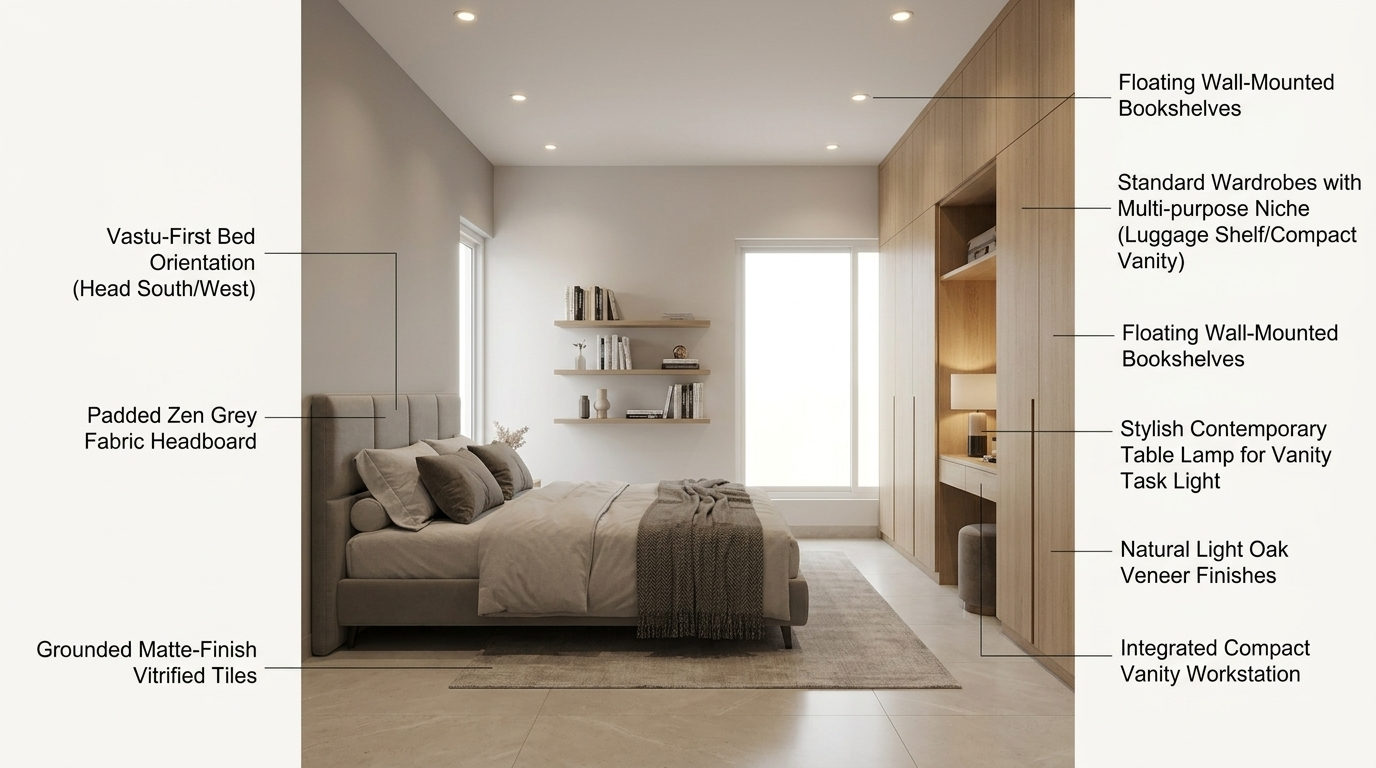 Casagrand Evon Guest Bedroom Interior Design