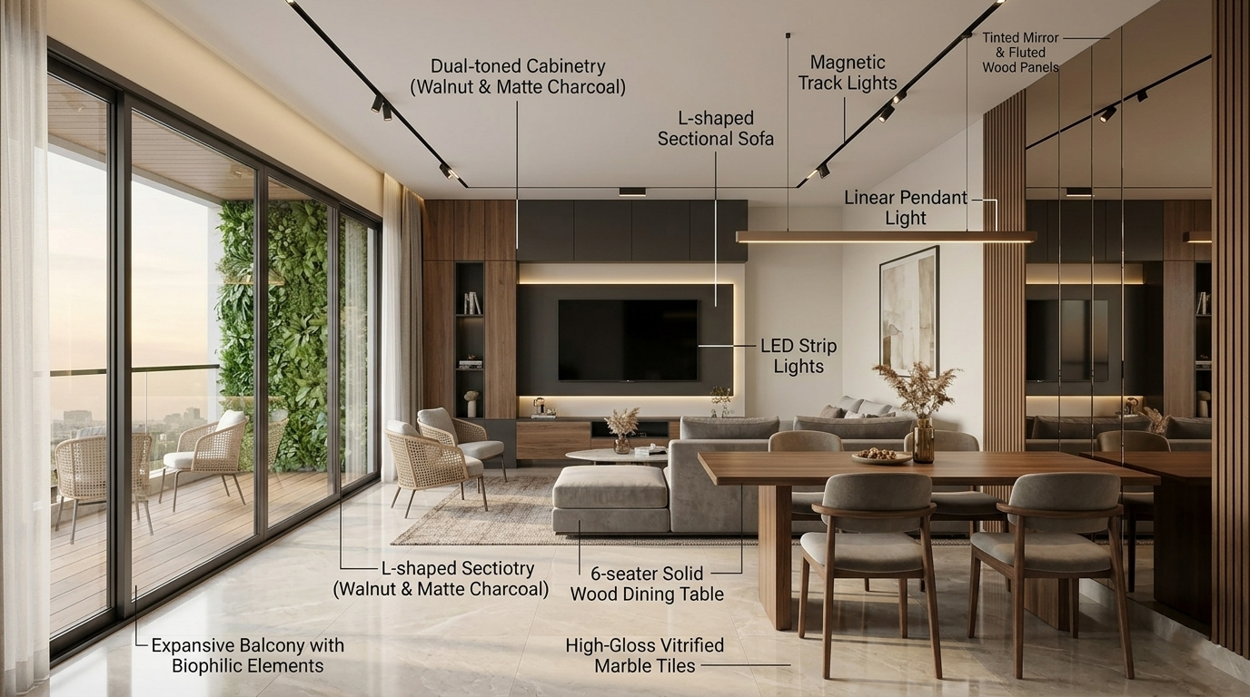 Casagrand Evon Living & Dining Interior Design