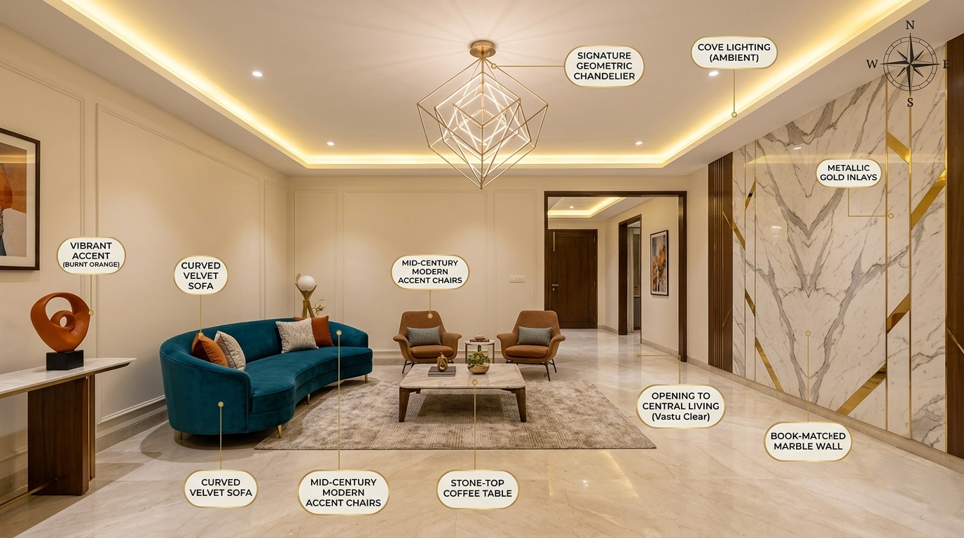Honor Signitis Drawing Room Interior Design