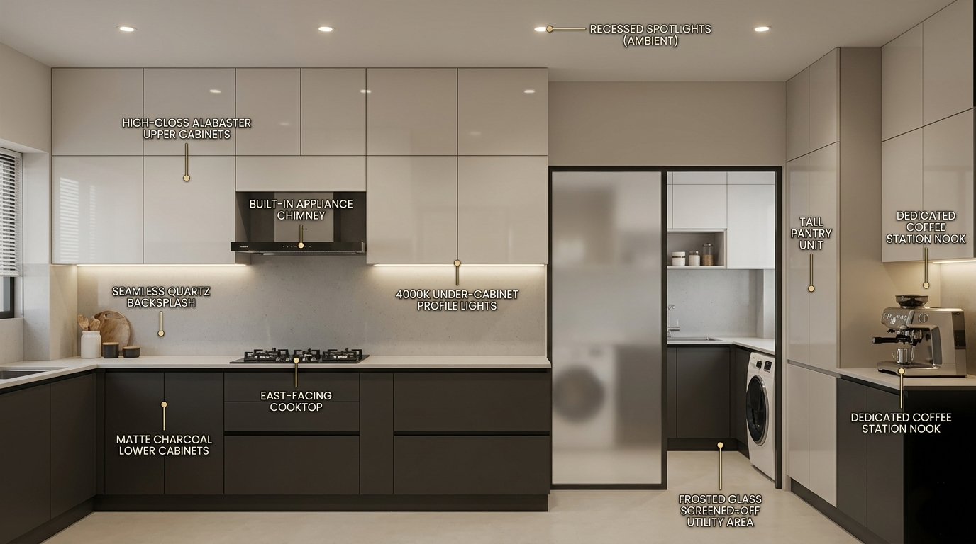 Honor Signitis Kitchen & Utility Interior Design