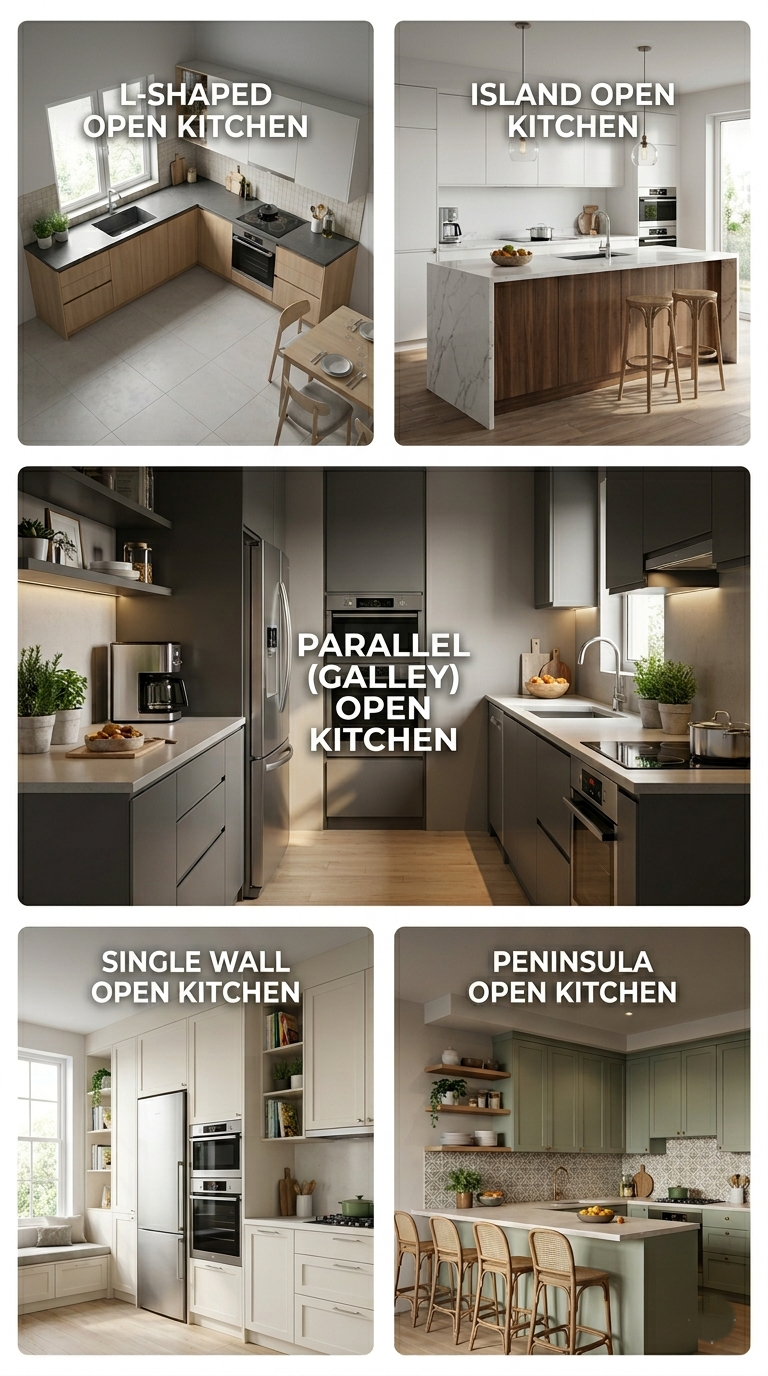 5 Best Open Kitchen Designs in India