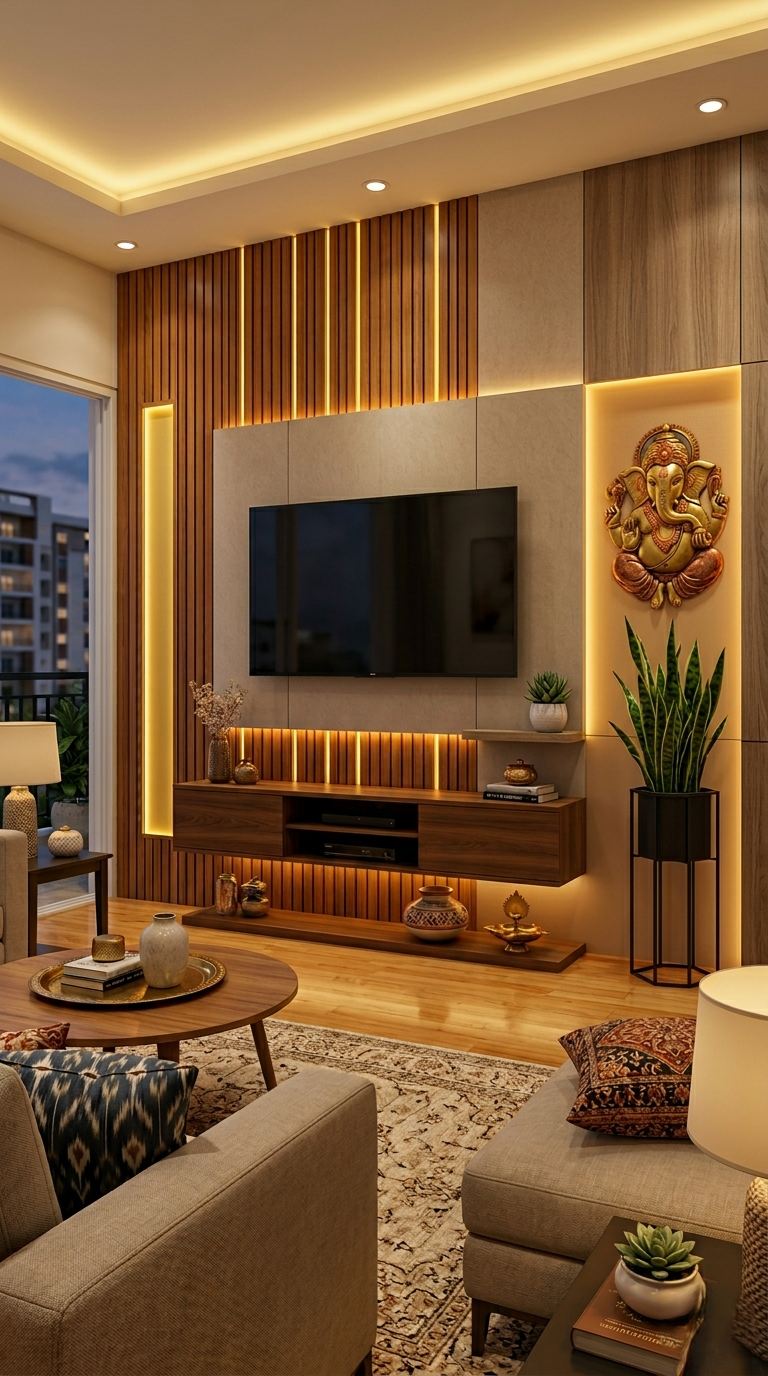 Modern Indian Style TV Unit