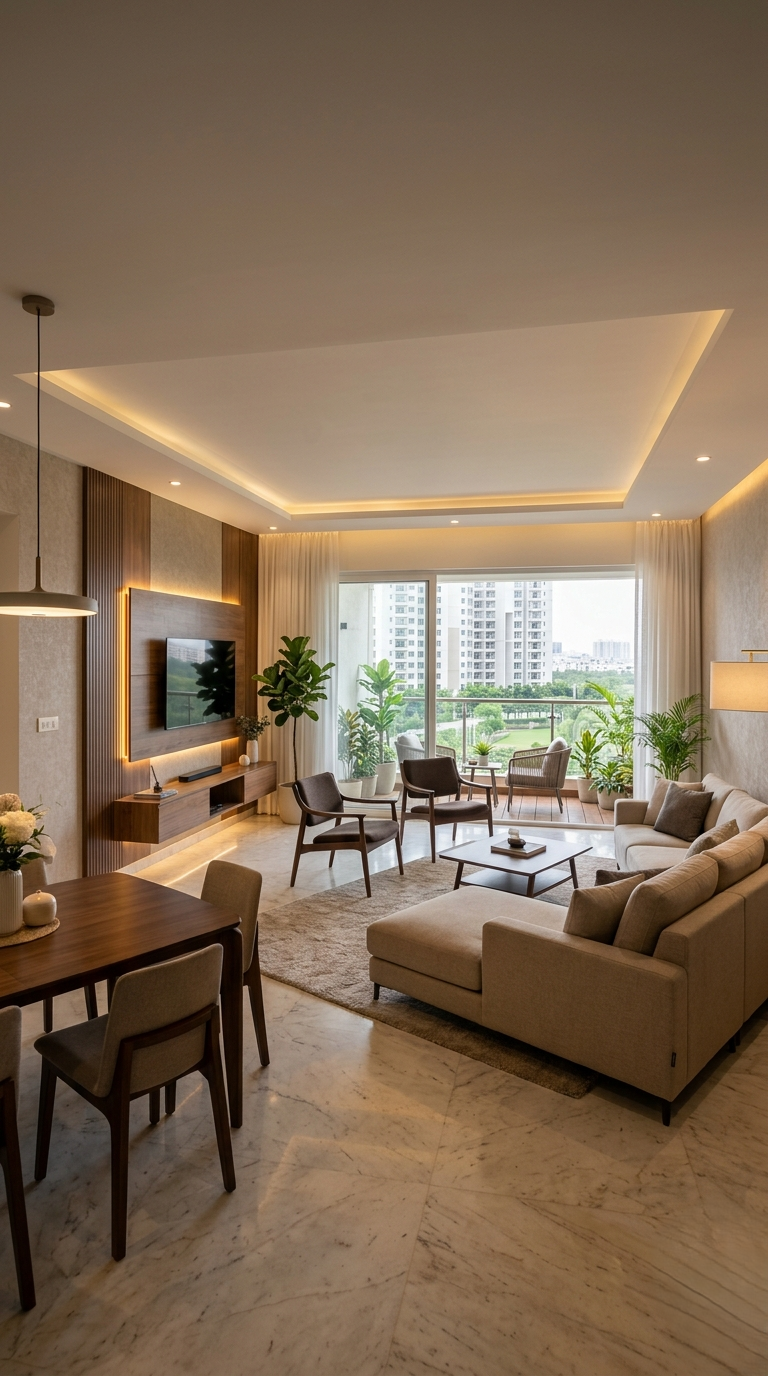 Premium Balcony Connected Living Room