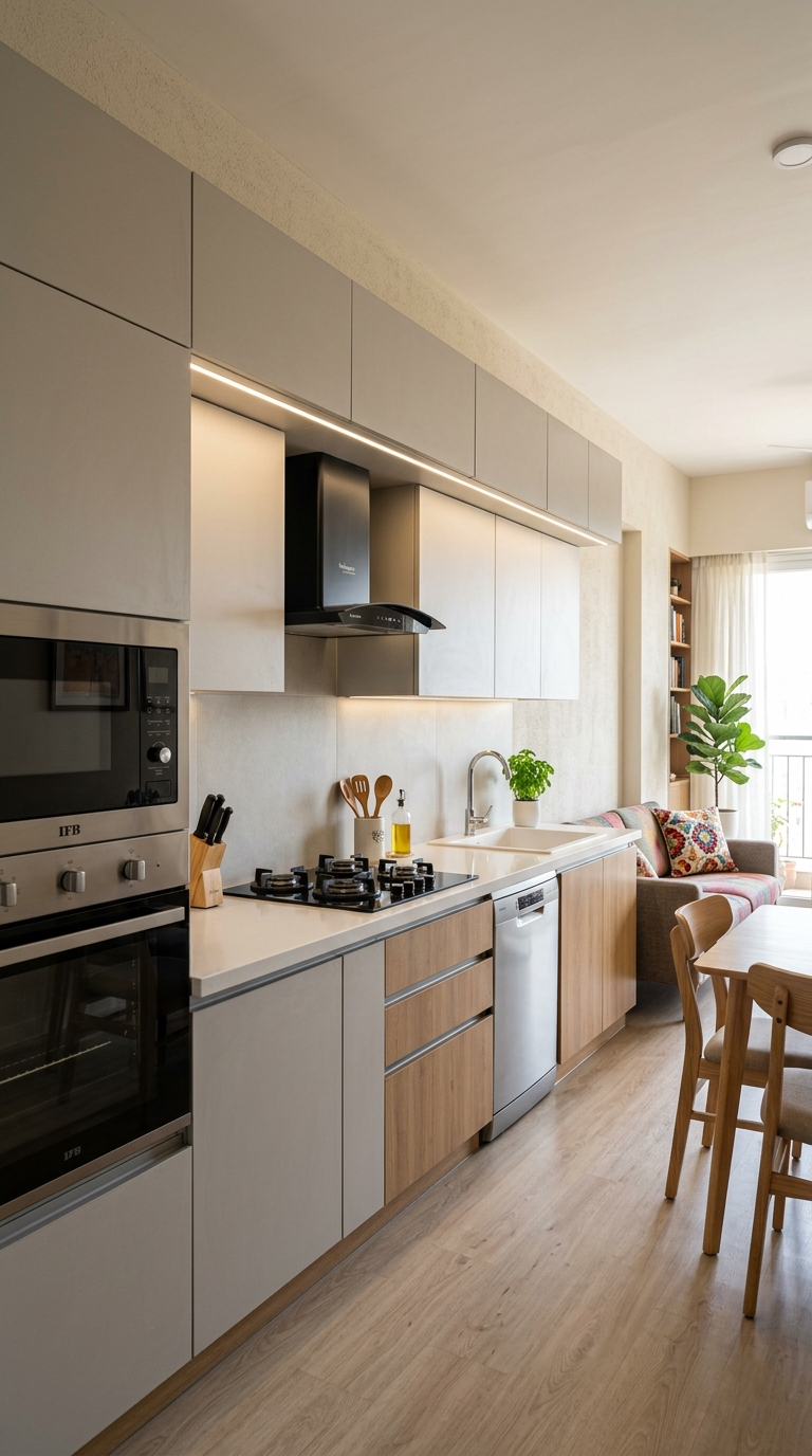 Single Wall Open Kitchen