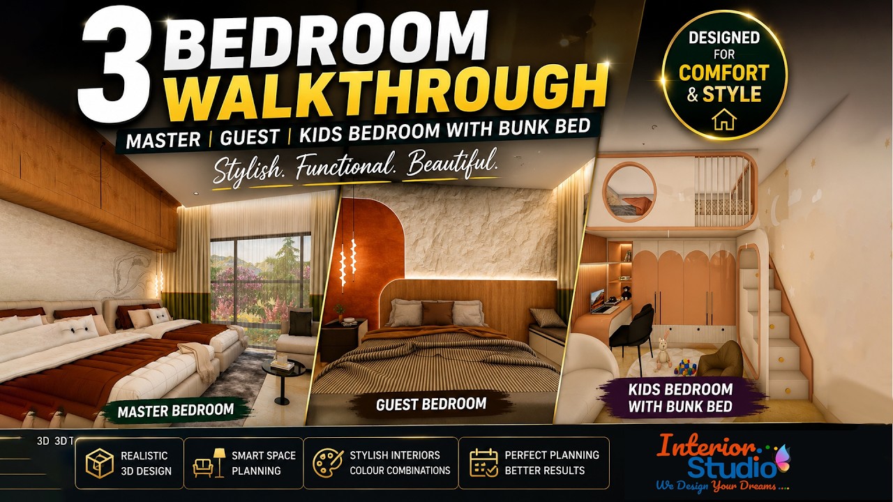 3BHK Home Interior Walkthrough in Hyderabad