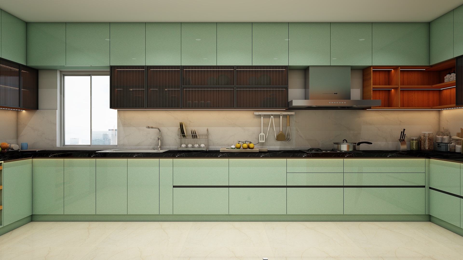 My Home Bhooja Modular Kitchen Interior Design Hyderabad