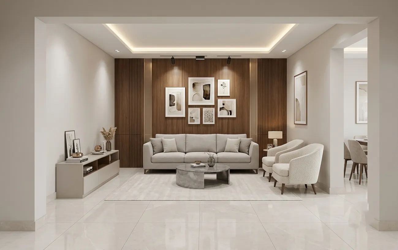Ramky One Symphony Drawing Room Interior Design