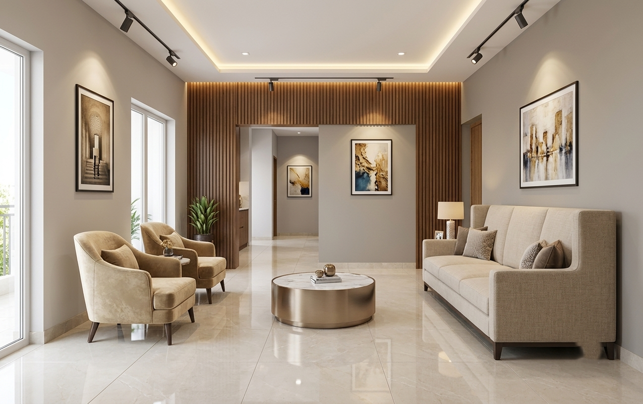 Ramky One Symphony Living Room Interior Design