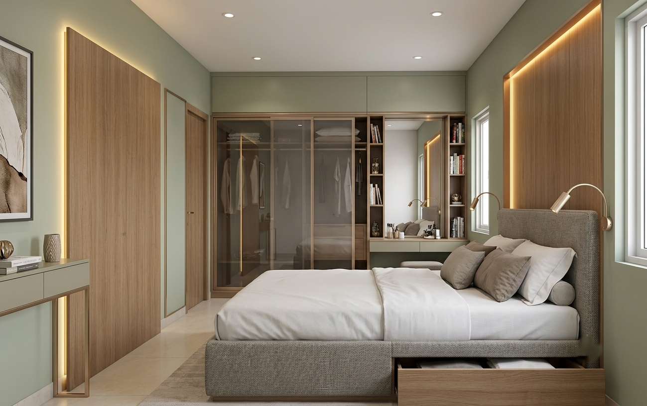 Ramky One Symphony Master BedRoom Interior Design