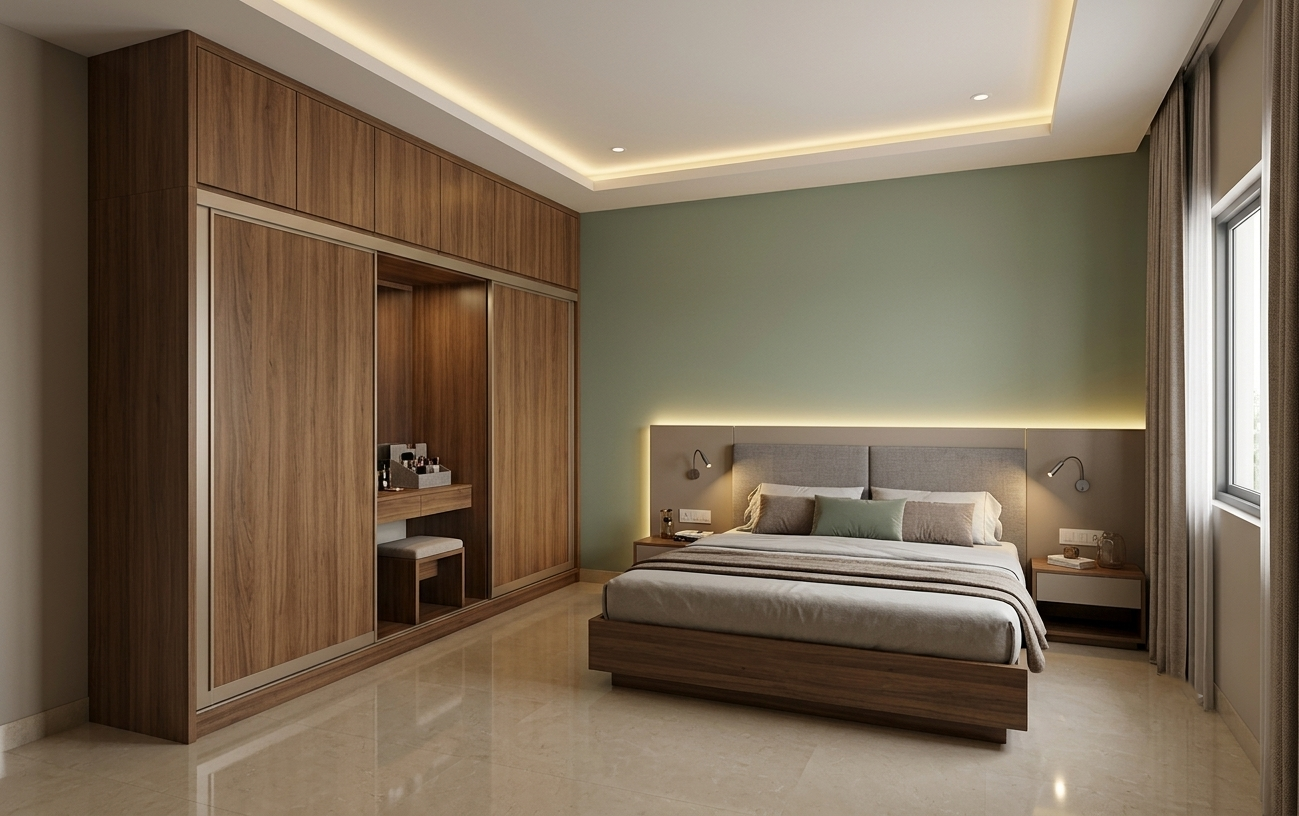 Praneeth Pranav Grove Park Master BedRoom Interior Design