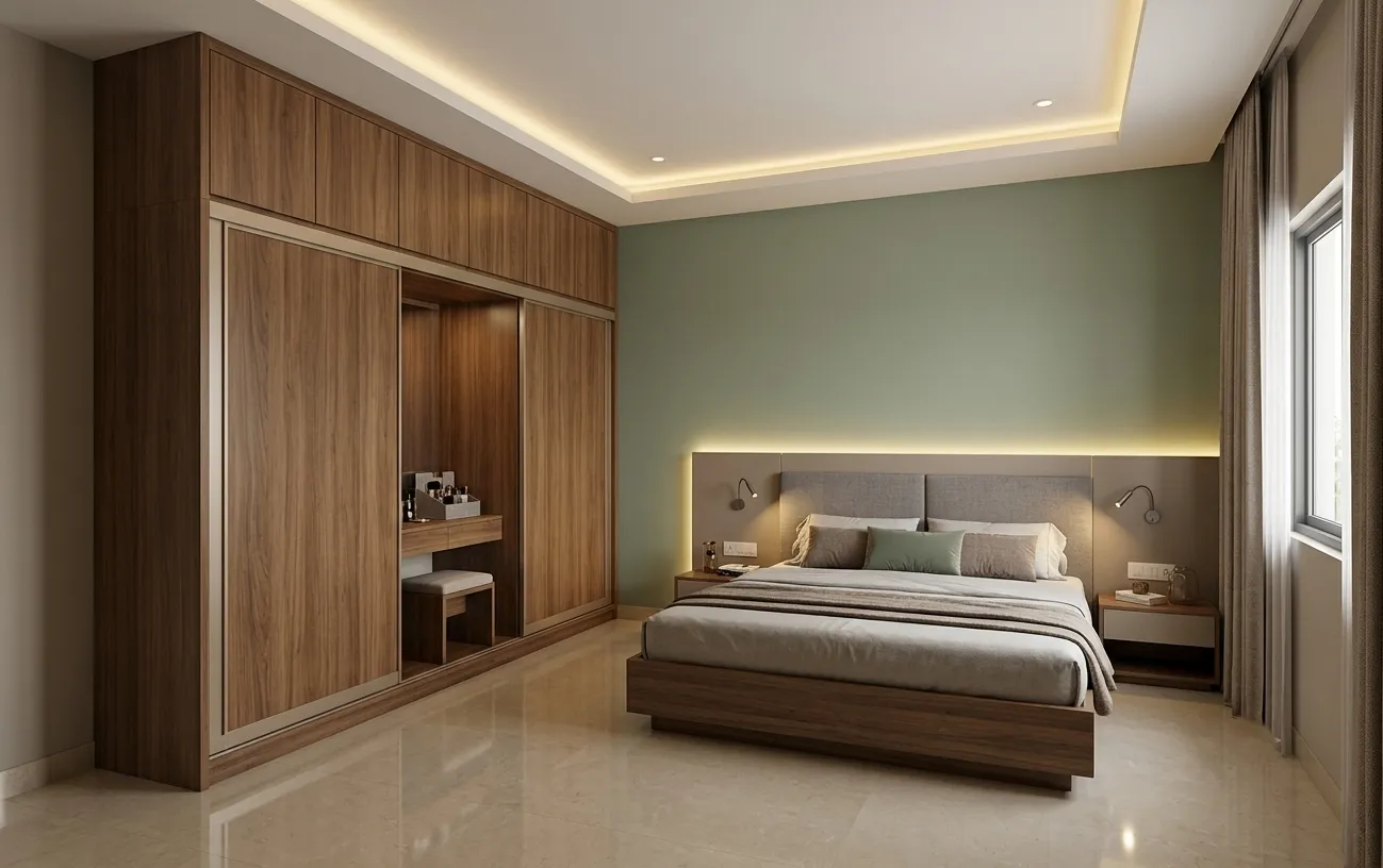 Praneeth Pranav Grove Park Master BedRoom Interior Design