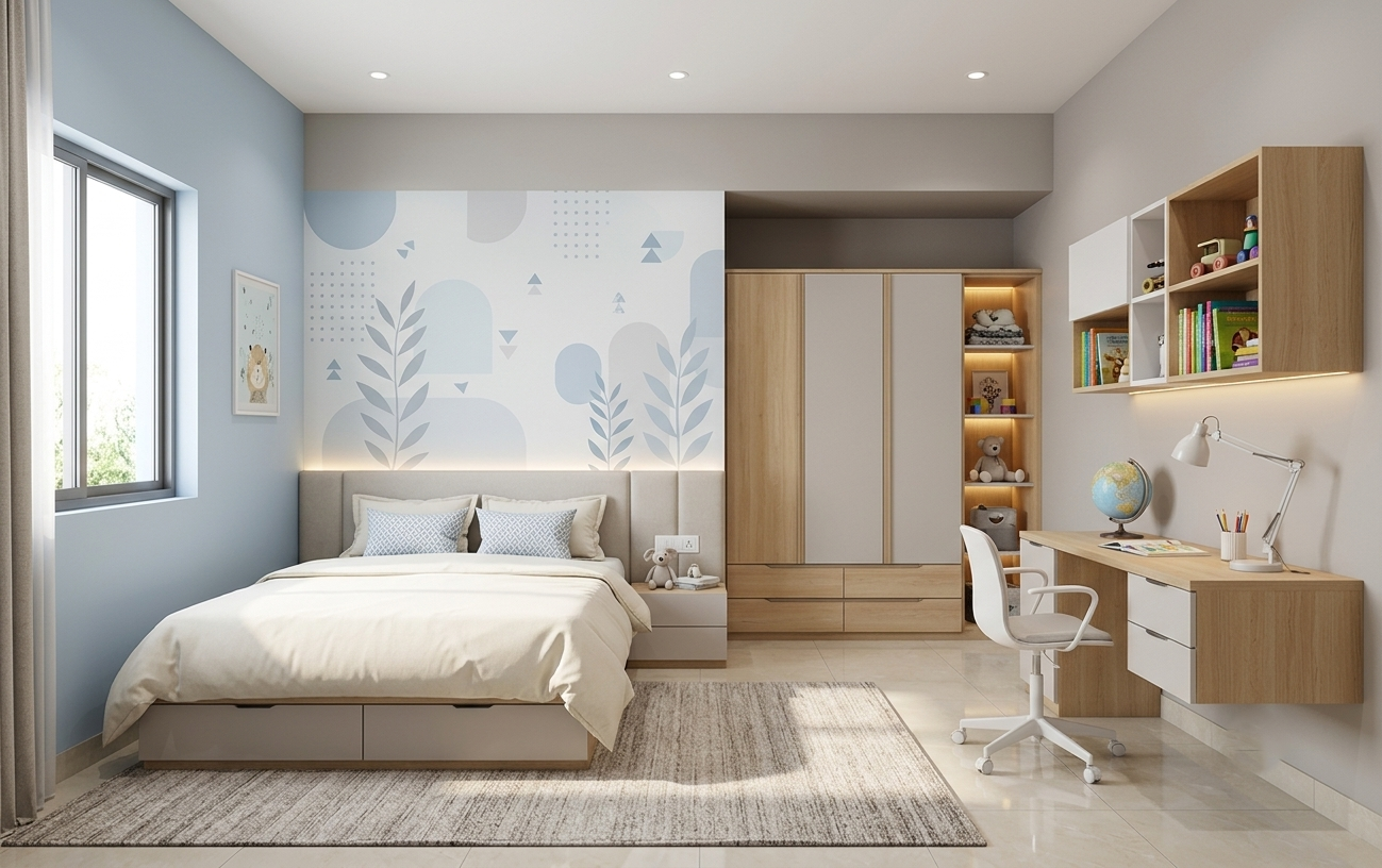 Praneeth Pranav Grove Park Kids BedRoom Interior Design