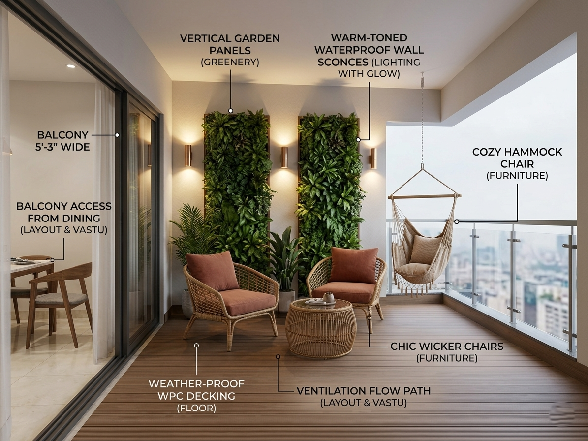 Balcony / Sit-out Interior Design