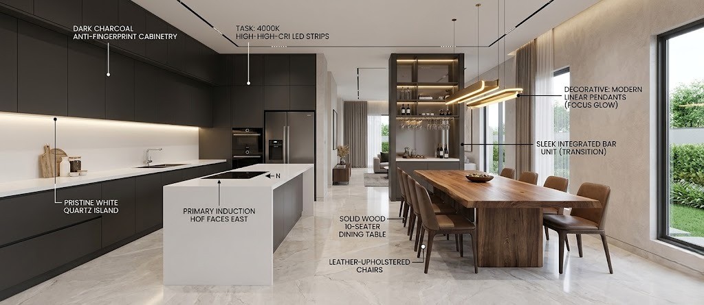 Gourmet Kitchen & Dining Interior Design
