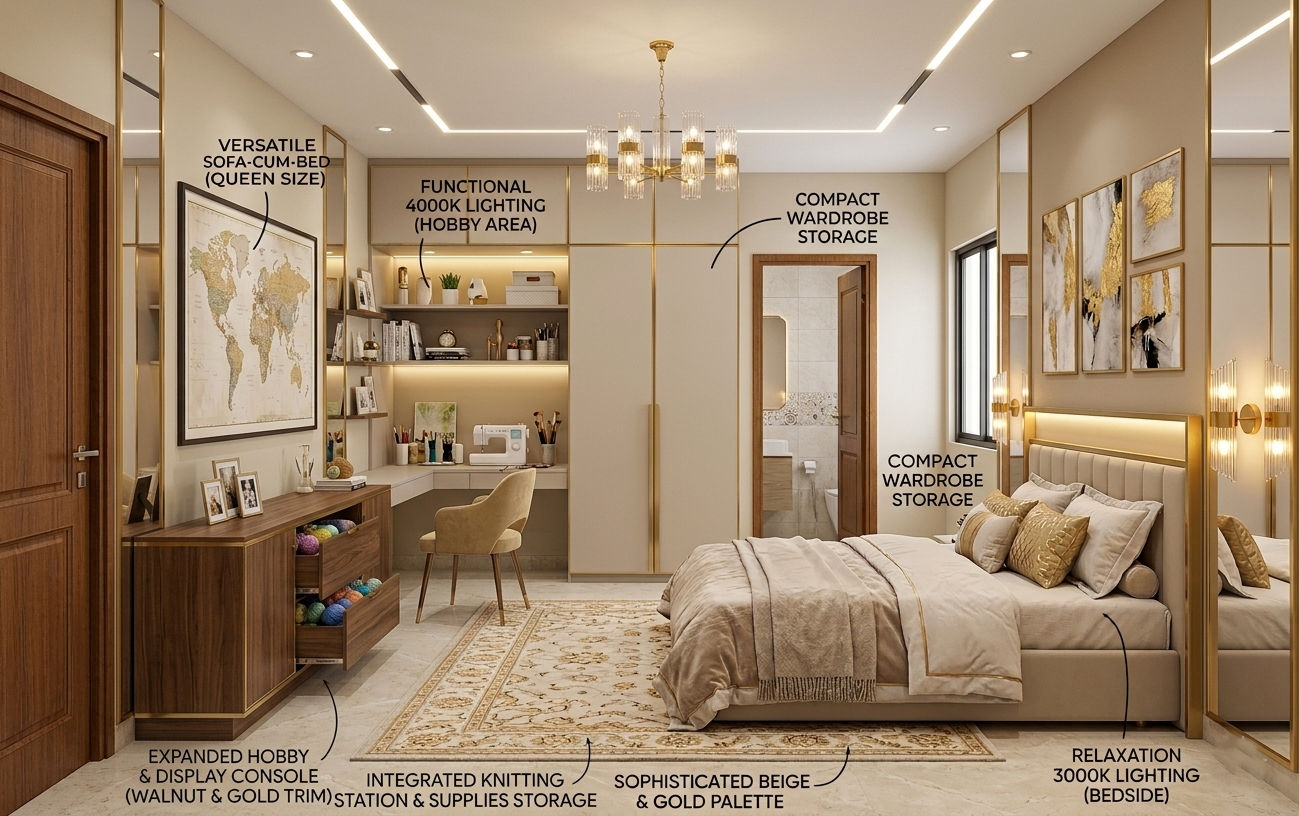 Guest Bedroom: Versatile & Sophisticated Design
