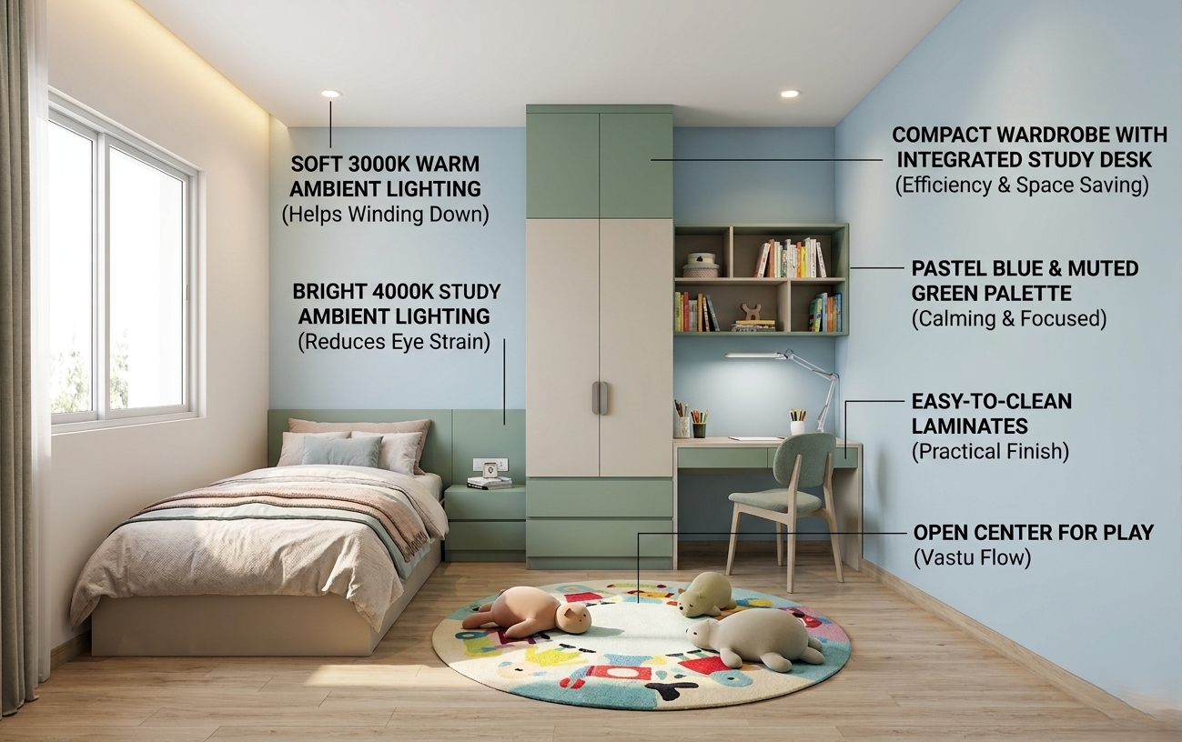 Kids Bedroom: Functional & Vibrant Design