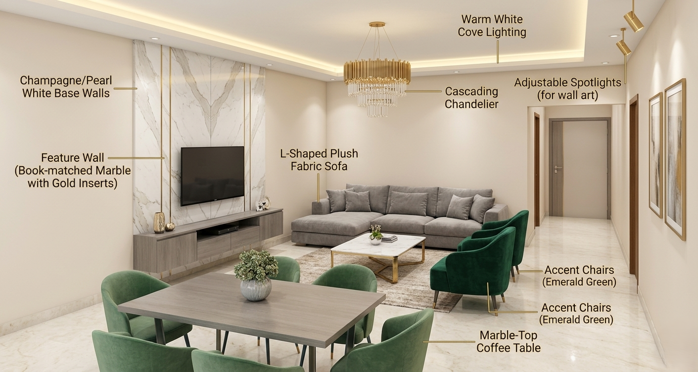 Living & Drawing Room Interior Design