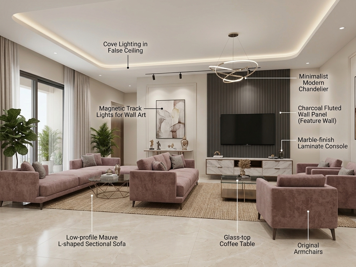 Living & Drawing Room Interior Design