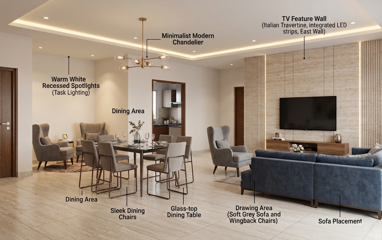 Rajapushpa Imperia - Living room