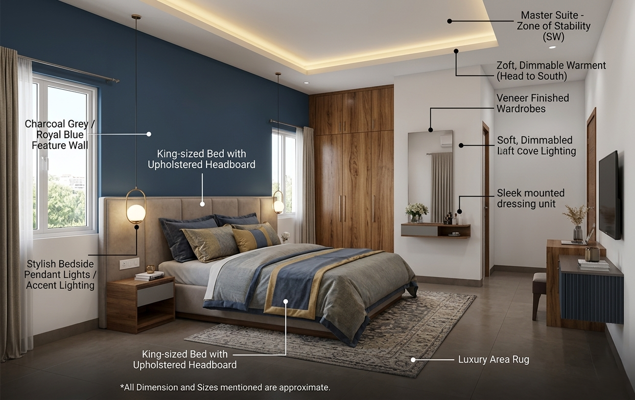 Rajapushpa Imperia - Master bedroom