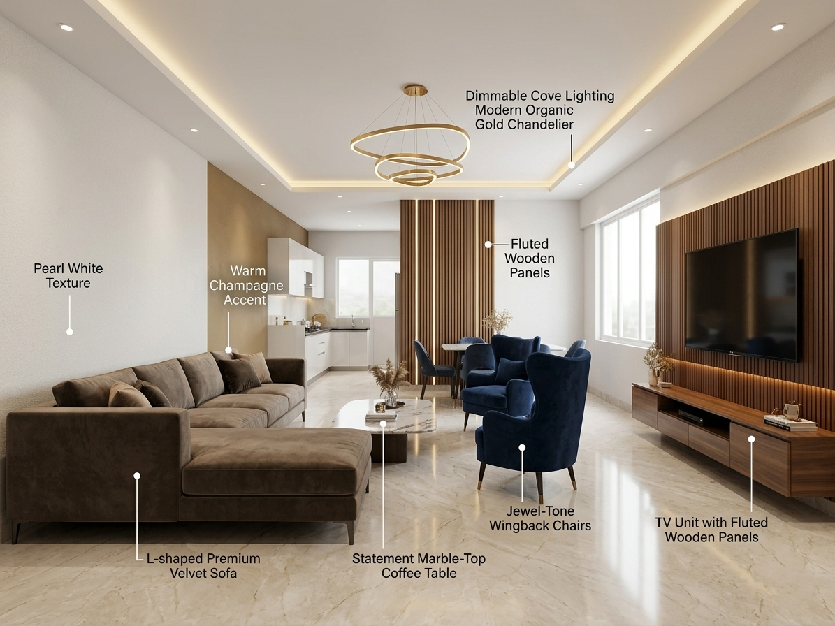 The Prestige City Living & Drawing Room