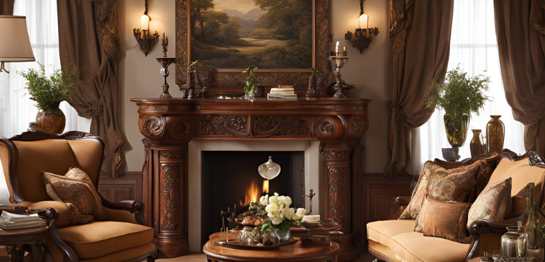 2. Traditional Wooden Living Room Design
