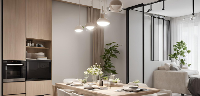 1. Modern Minimalist Dining Room
