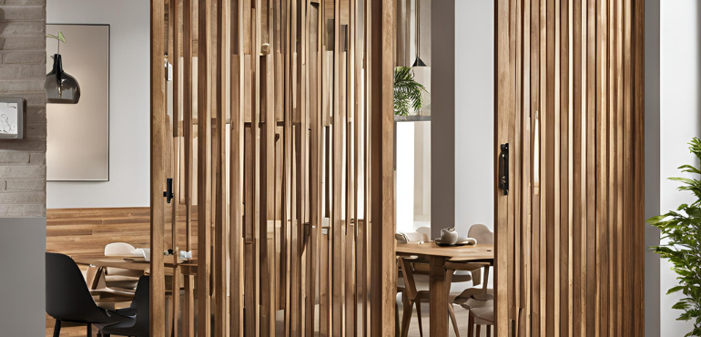 1. Wooden Sliding Partition