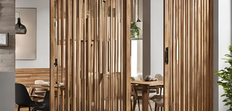 1. Wooden Sliding Partition