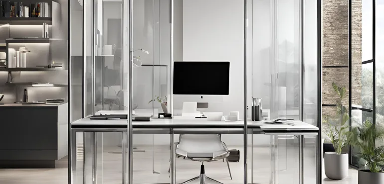 2. Glass Partition with Aluminium Frame