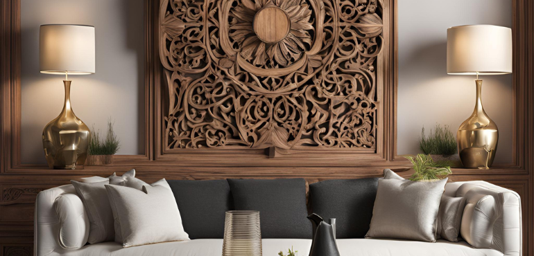4. Decorative Wooden Panel Partition