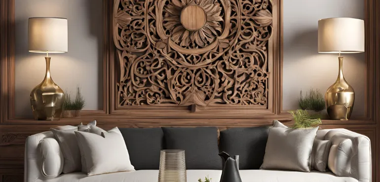 4. Decorative Wooden Panel Partition